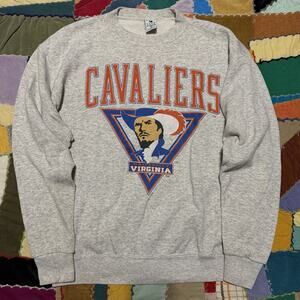 Vintage 90s Galt Sand Virginia Cavaliers Graphic Grey Crewneck XL